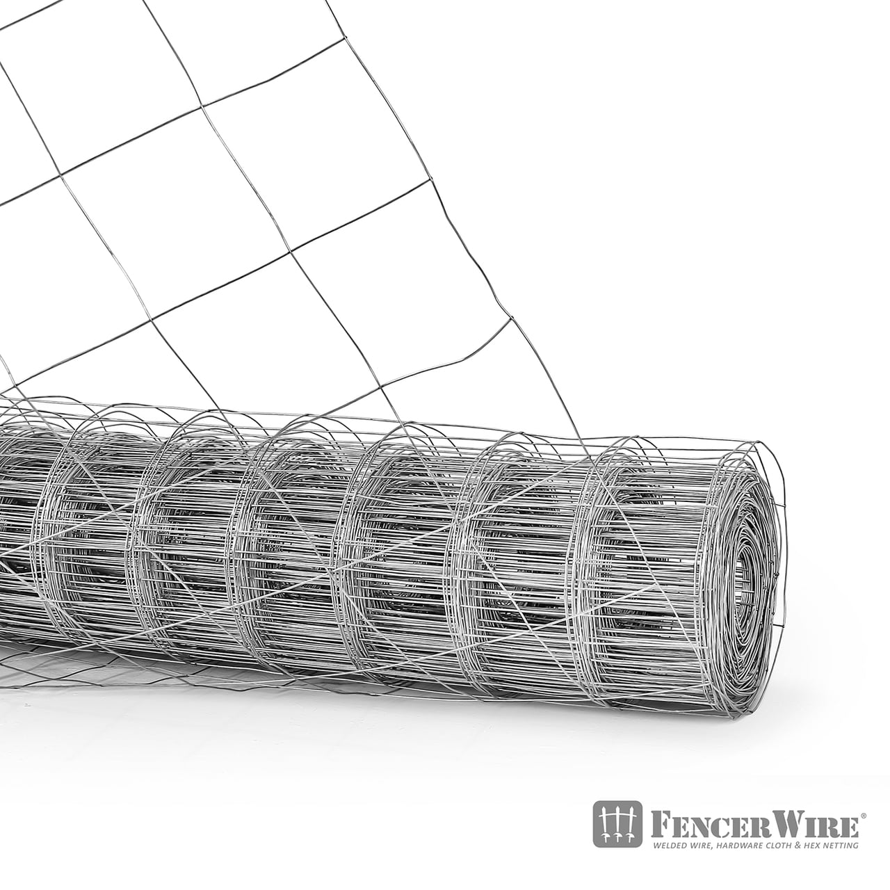 Fencer Wire 16 Gauge Galvanized Welded Wire Fence, 4" x 4" Big Mesh