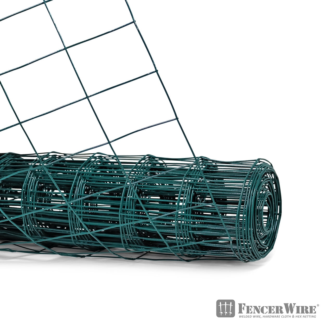 Fencer Wire 16 Gauge Galvanized Fencing Roll, Green Vinyl Coated Welded ...