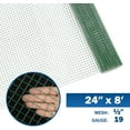 thumbnail image 1 of Fencer Wire 19 Gauge Green Vinyl Coated 1/2 Hardware Cloth Vegetables Garden Rabbit Fencing Snake Fence for Chicken Run Critters Gopher Racoons Opossum Rehab Cage Wire Window (24" x 96"), 1 of 6