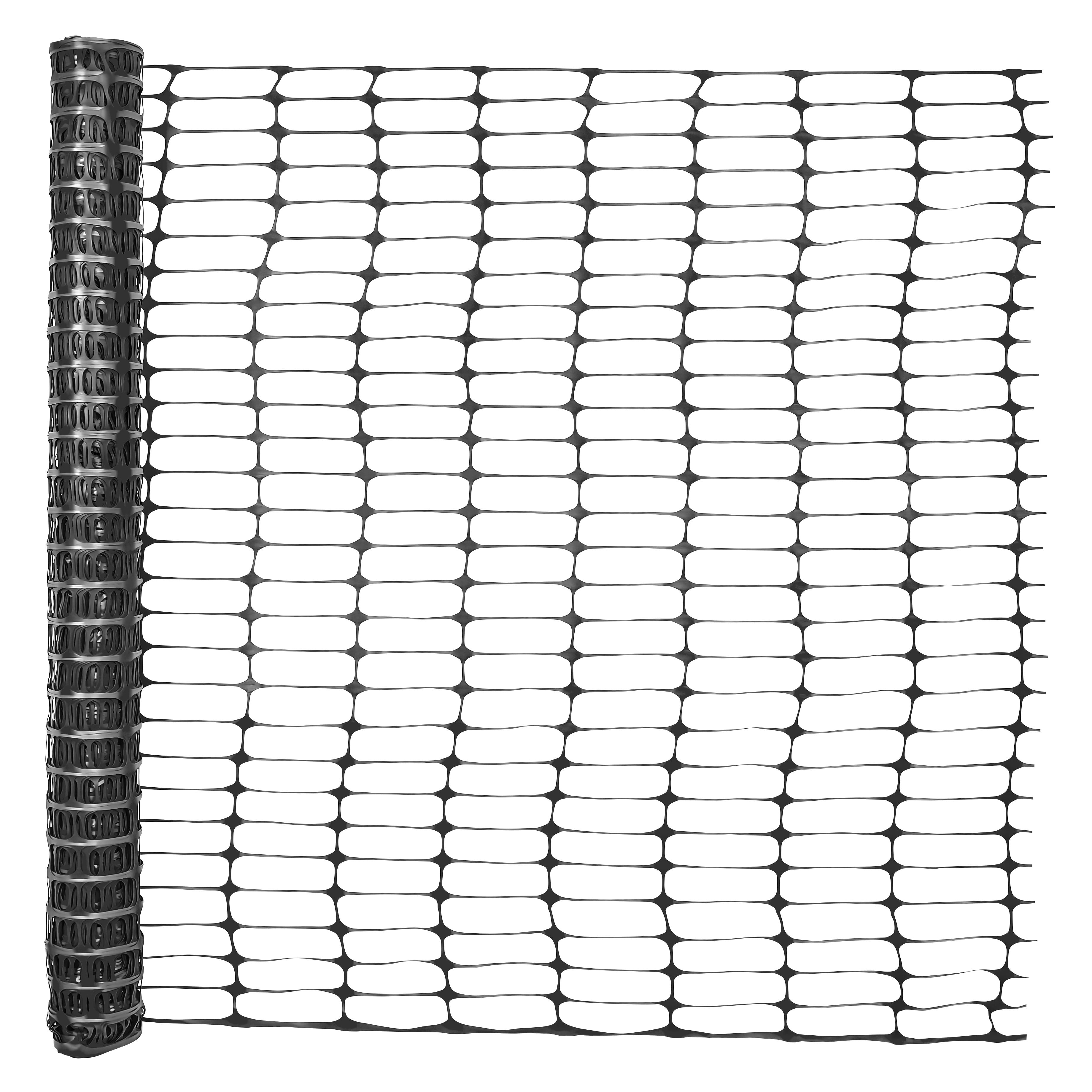 Fencer Wire 4 ft. Safety Fence, 100 ft. Black Plastic Fencing Roll for ...