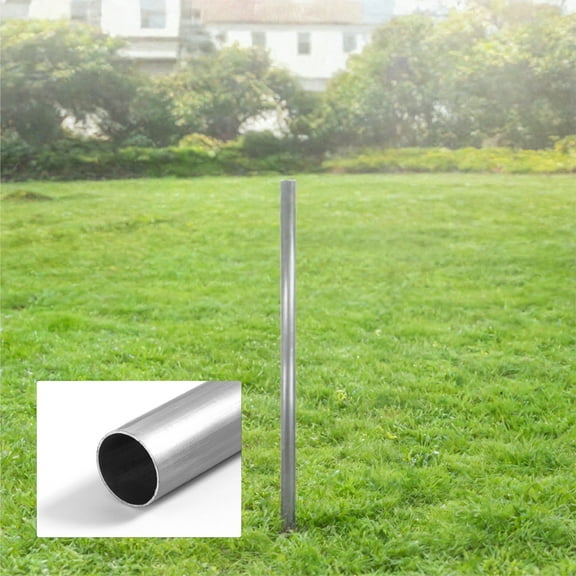 Fencer Wire 6 FT Galvanized Chain Link Fence Terminal Post, Terminal Post with 2-3/8” Outside Diameter, Chain Link Fence Parts, Hardware, Accessories, Pack of 5