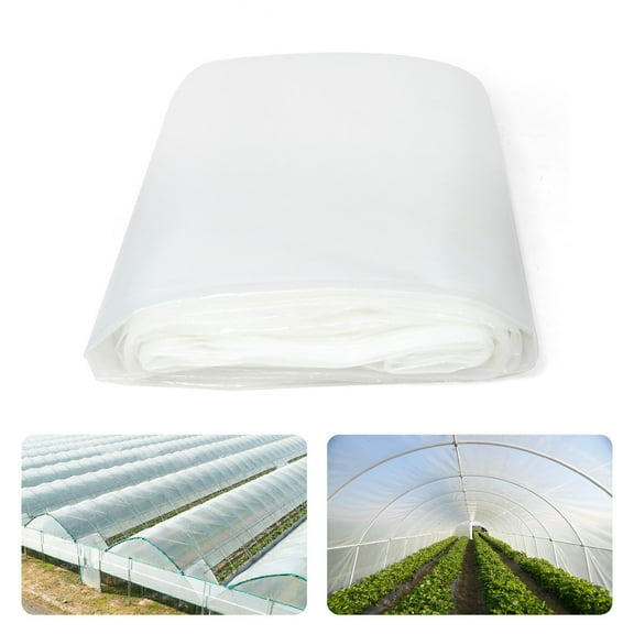 Fencer Wire 6 mil Clear Greenhouse Plastic Sheeting UV Resistant Polyethylene Greenhouse Film, Hoop House Cover for Horticulture, Gardening, Farming and Agriculture 90% Light Transmittance, 25’ x 40’