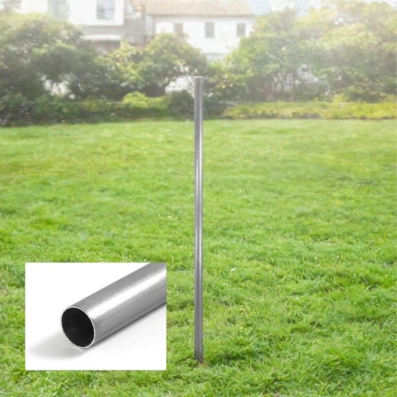 Fencer Wire 7 FT Galvanized Chain Link Fence Line Round Post, Line Post with 1-7/8” Outside Diameter, Chain Link Fence Parts, Hardware, Accessories, Pack of 20