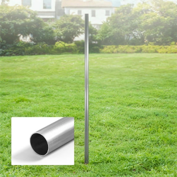 Fencer Wire 8 FT Galvanized Chain Link Fence Terminal Post, Terminal Post with 2-3/8” Outside Diameter, Chain Link Fence Parts, Hardware, Accessories, Pack of 5