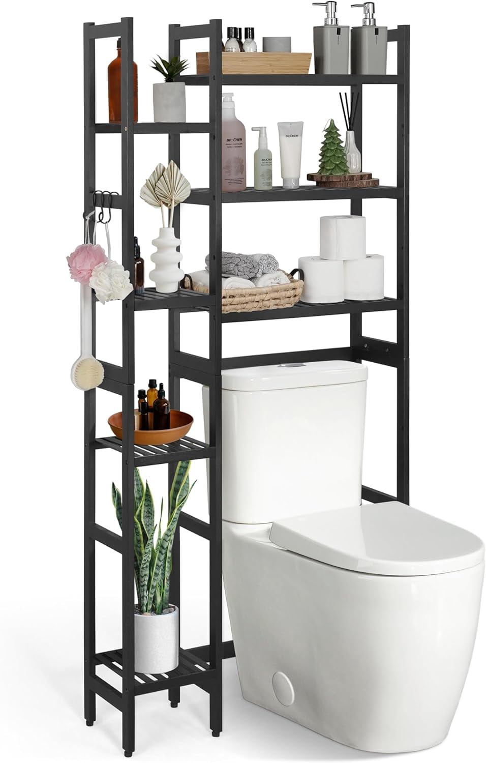Fencer Wire Bamboo Over The Toilet Storage, Behind Toilet Bathroom ...