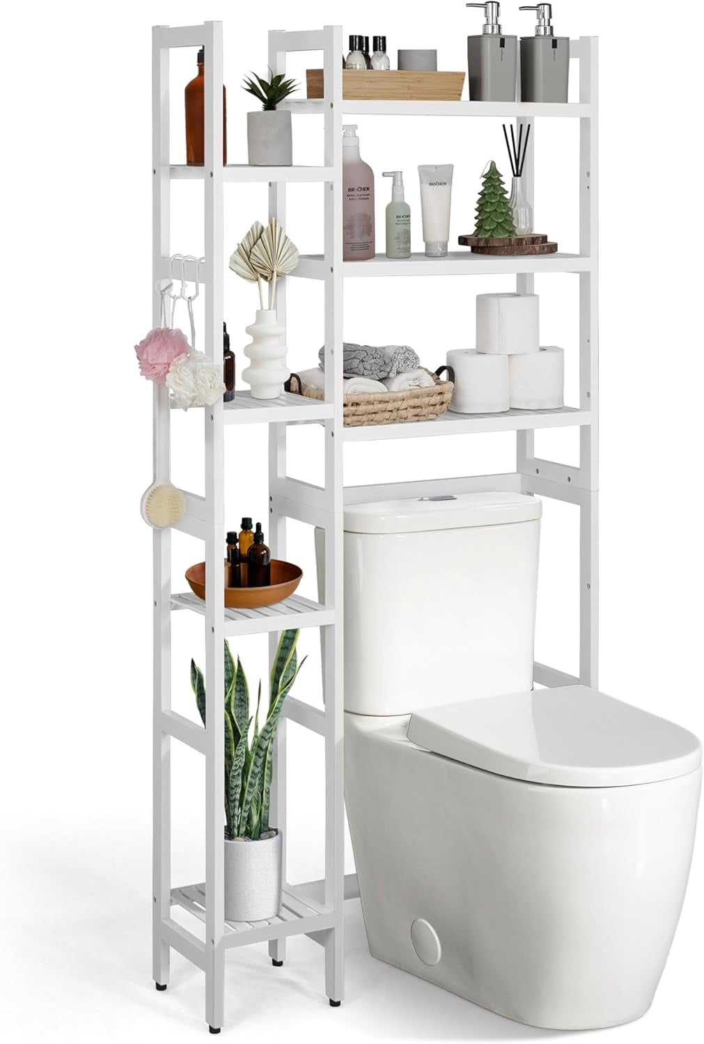 Fencer Wire Bamboo Over The Toilet Storage, Behind Toilet Bathroom ...