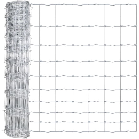 Fencer Wire Cattle Panel, Hog Panel, Farm Fence, Galvanized Welded Wire Fence Roll 3' x 100', 12.5/10 Gauge, Graduated Mesh (4.5"-8"), Animal Barrier for Cattle