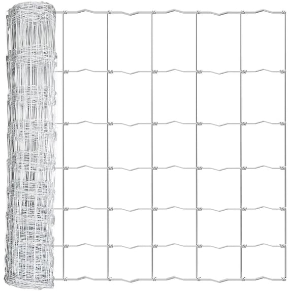 Fencer Wire Cattle Panel, Hog Panel, Farm Fence, Galvanized Welded Wire Fence Roll 3' x 50', 12.5/10 Gauge, Graduated Mesh (4.5"-8"), Animal Barrier for Cattle