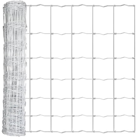 Fencer Wire Cattle Panel, Hog Panel, Farm Fence, Galvanized Welded Wire Fence Roll 4' x 50', 15/13.5 Gauge, Graduated Mesh (3.5"-8"), Animal Barrier for Cattle