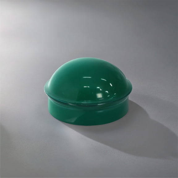 Fencer Wire Green 2-3/8" Round Dome External Post Cap, Terminal Post Cap for 2-3/8" Outside Diameter Pipe, Chain Link Fence Parts, Hardware, Accessories for Chain Link Fence, Single