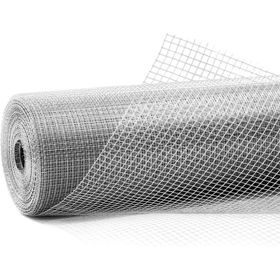 Fencer Wire Hardware Cloth, 23 Gauge with Mesh Size 1/4”, Hot-Dip Galvanized After Welding, Heavy Duty Welding Fencing for Cage Wire, Screen Doors, Tree Guards & Gutter Covers, Size Options Available