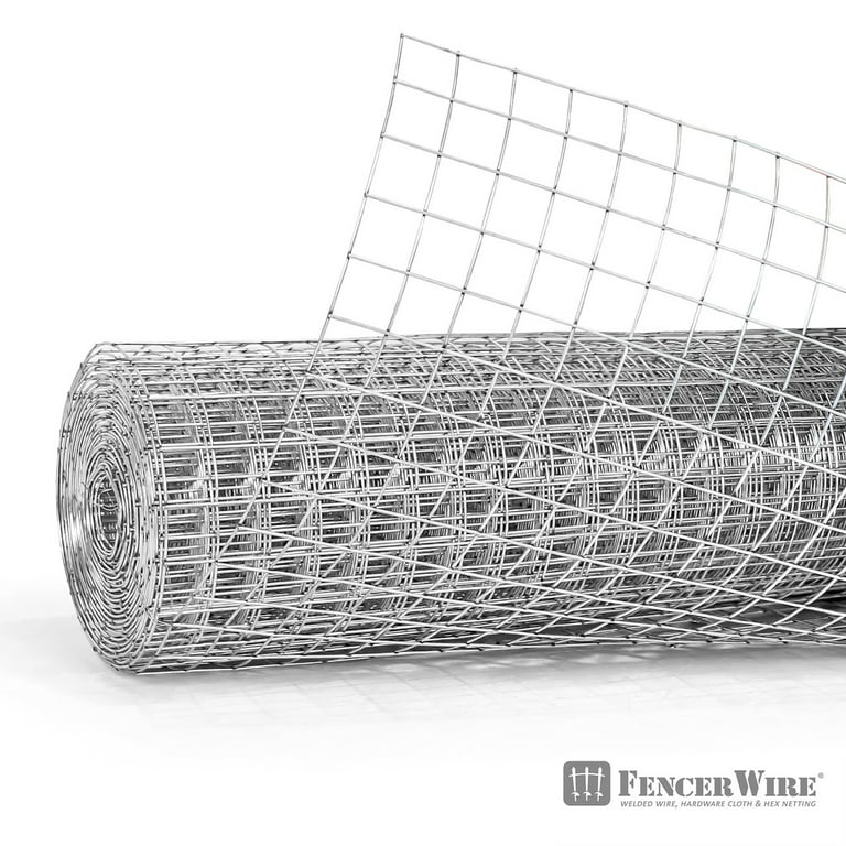 Fencer Wire Heavy Duty 10 Gauge Galvanized Welded Wire Fence, 2 x 2  Opening Mesh for Vegetables, Garden Fruits & Animals Enclosure (4 ft. x 50  ft.) 