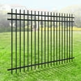 thumbnail image 1 of Fencer Wire Heavy Duty Pinnacle Fence Barrier Panel, 5FT Height X 8FT Width Anti-Rust Metal Fencing Panel, 2” Diameter Steel Outdoor Decorative Garden Fence Panel for Yard, Pool, Patio, Single Panel, 1 of 9