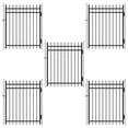 thumbnail image 1 of Fencer Wire Pack of 5 Heavy Duty Pinnacle Fence Gate, 5FT Height x 4FT Width Outdoor Fence Gate, Anti-Rust Steel Gate for Fencing Barrier, Decorative Garden Gate for Residential, Yard, Pool, Patio, 1 of 9