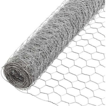 Fencer Wire Poultry Netting Fence, 20 Gauge Galvanized Hexagonal Chicken Wire Fence, 1-Inch Mesh Opening Size (2 ft. x 10 ft.)
