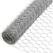 Fencer Wire Poultry Netting Fence, 20 Gauge Galvanized Hexagonal Chicken Wire Fence, 1-Inch Mesh Opening Size 2 ft. x 10 ft.