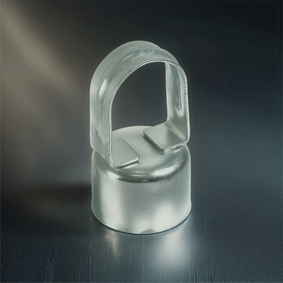 Fencer Wire Silver Galvanized Chain Link Fence Eye Top Rail Cap, Use for 1-7/8" Outside Diameter Post and 1-5/8" Top Rail, Loop Cap, Chain Link Fence Parts, Hardware for Gate, Post, Pack of 20