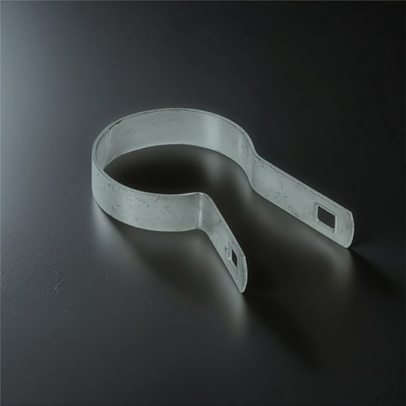 Fencer Wire Silver Galvanized Tension Band for 2-3/8" Outside Diameter Post with Bolt & Nut, Heavy Duty Chain Link Fence Parts, Hardware for Chain Link Fence, Gate, Posts, Pack of 10