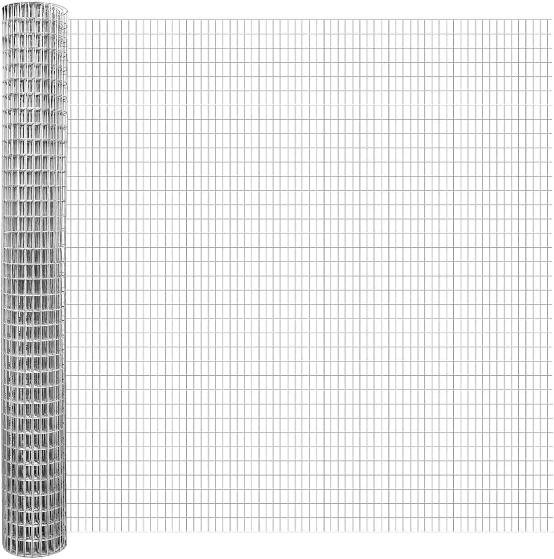 Galvanized Welded Wire Fence Roll, 4 ft x 50 ft, 16-Gauge