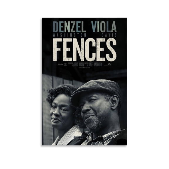 Fences Denzel Washington Movie Poster Canvas Art Posters for Room Aesthetic And Wall Art Picture Living Room Decor Poster