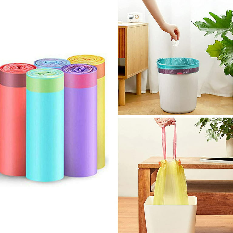 Trash Bags Small Drawstring Garbage Bags Strong for Kitchen Bath