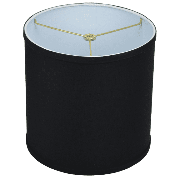 Fenchel Shades | 10" Top Diameter x 10" Bottom Diameter x 10 Height, (Washer/Spider Attachment) Drum Lamp Shade - (Linen Black)