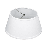 Fenchel Shades | 10" Top Diameter x 14" Bottom Diameter x 7 Slant, Washer/Spider Attachment Empire Lamp Shade - Linen White