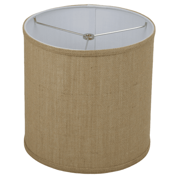 Fenchel Shades | 11" Top Diameter x 11" Bottom Diameter x 11 Height, (Washer/Spider Attachment) Drum Lamp Shade - (Burlap Natural)