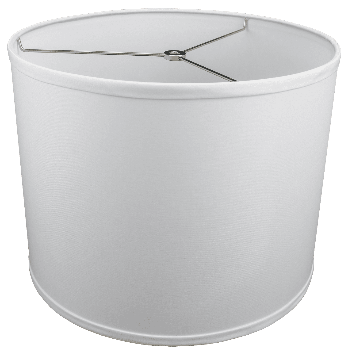 Fenchel Shades | 14" Top Diameter x 14" Bottom Diameter x 11 Height, (Washer/Spider Attachment) Drum Lamp Shade - (Linen White)