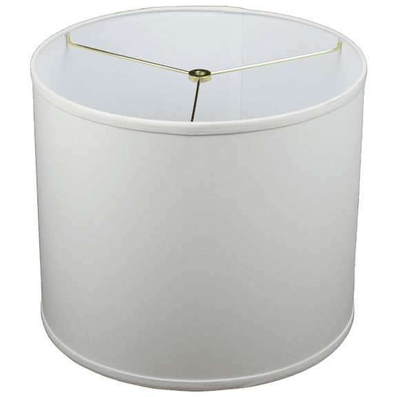 Fenchel Shades | 14" Top Diameter x 14" Bottom Diameter x 12 Height, (Washer/Spider Attachment) Drum Lamp Shade - (Linen Snow)