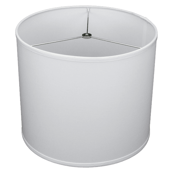 Fenchel Shades | 14" Top Diameter x 14" Bottom Diameter x 12 Height, (Washer/Spider Attachment) Drum Lamp Shade - (Linen White)