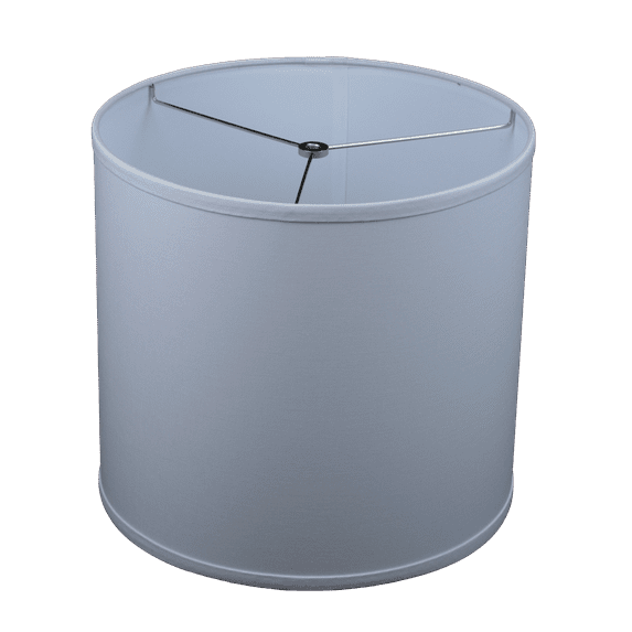 Fenchel Shades | 14" Top Diameter x 14" Bottom Diameter x 13 Height, (Washer/Spider Attachment) Drum Lamp Shade - (Linen White)