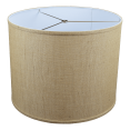 thumbnail image 1 of Fenchel Shades | 18" Top Diameter x 18" Bottom Diameter x 14 Height, (Washer/Spider Attachment) Drum Lamp Shade - (Burlap Natural), 1 of 5