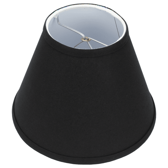 Fenchel Shades | 4" Top Diameter x 8" Bottom Diameter x 6 Slant, (Bulb Clip Attachment) Empire Lamp Shade - (Linen Black)