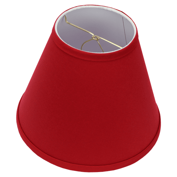 Fenchel Shades | 5" Top Diameter x 10" Bottom Diameter x 8 Slant, (Bulb Clip Attachment) Empire Lamp Shade - (Linen Rich Red)