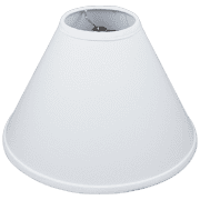 Fenchel Shades | 5" Top Diameter x 14" Bottom Diameter x 10 Slant, Washer/Spider Attachment Empire Lamp Shade - Linen White