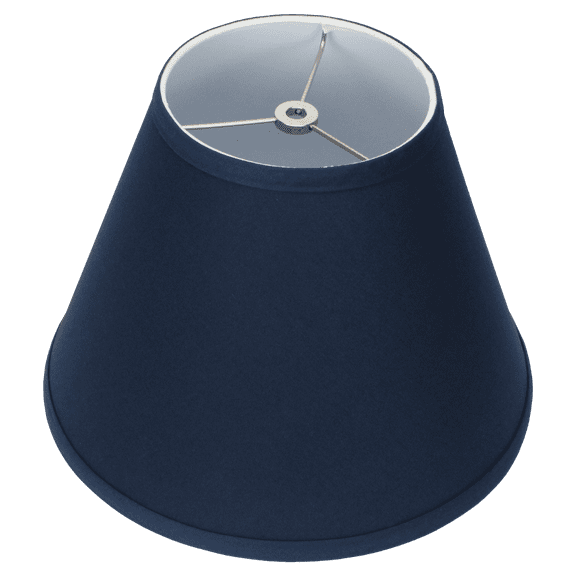 Fenchel Shades | 6" Top Diameter x 12" Bottom Diameter x 9 Slant, (Washer/Spider Attachment) Empire Lamp Shade - (Linen Navy Blue)