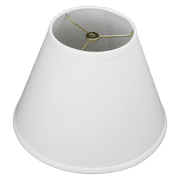 Fenchel Shades | 6" Top Diameter x 12" Bottom Diameter x 9 Slant, Washer/Spider Attachment Empire Lamp Shade - Linen White