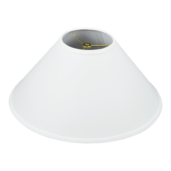 Fenchel Shades | 6" Top Diameter x 18" Bottom Diameter x 10 Slant, (Washer/Spider Attachment) Empire Lamp Shade - (Linen White)