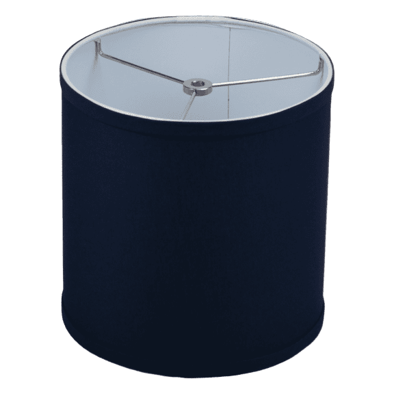 Fenchel Shades | 9" Top Diameter x 9" Bottom Diameter x 9 Height (Spider Attachment) Drum Lamp Shade - (Linen Navy Blue)