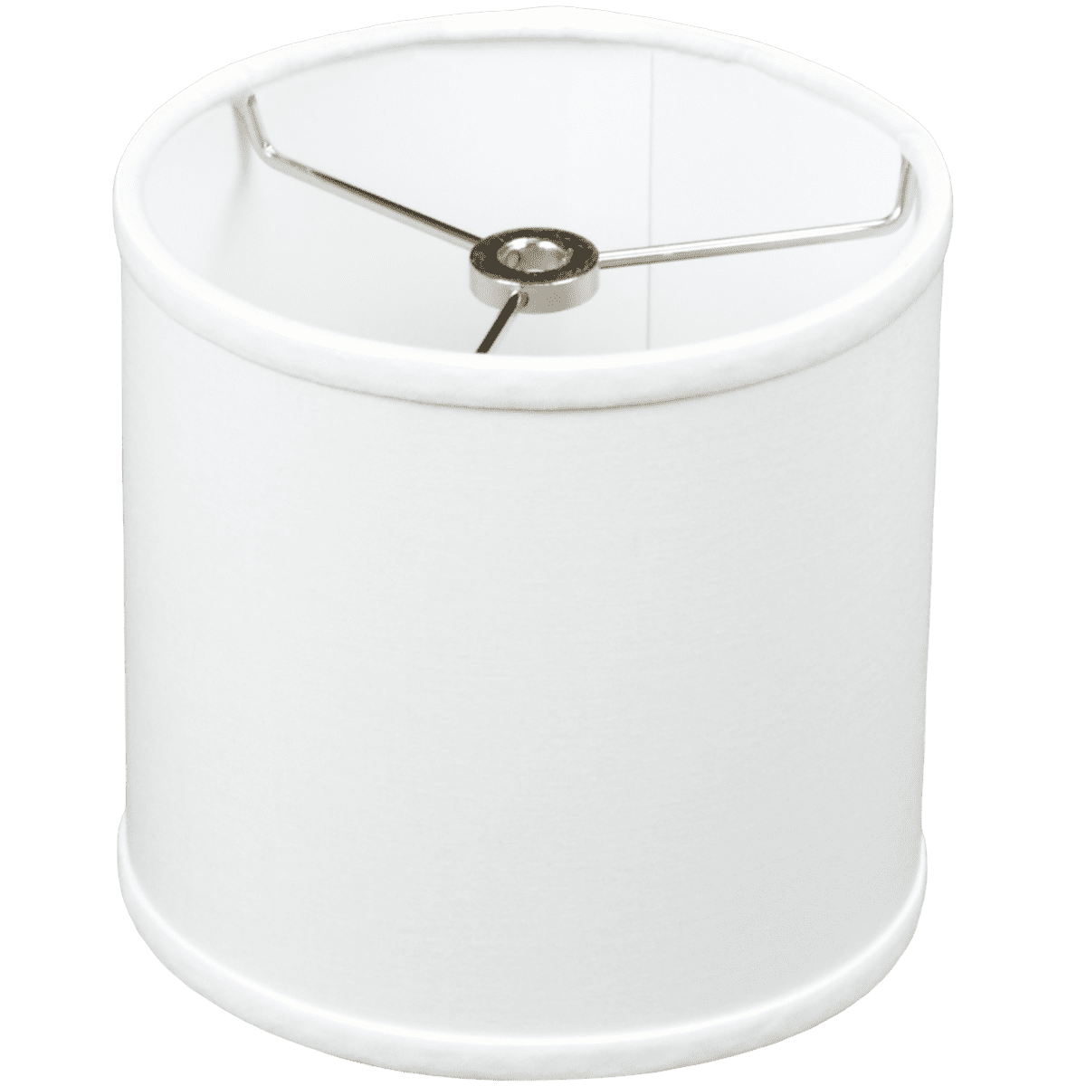 Fenchel Shades | 6" Top Diameter x 6" Bottom Diameter x 6 Height, (Washer/Spider Attachment) Drum Lamp Shade - (Linen White)