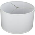 thumbnail image 1 of FenchelShades.com 18" Top Diameter x 18" Bottom Diameter 12" Height Cylinder Drum Lampshade USA Made (Linen White), 1 of 6
