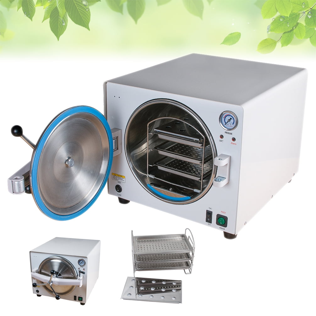 Fencia 18L 900W New Upgraded 304 Stainless Steel Portable Medical Steam Sterilizer Dental Lab Sterilizer Equipment with Overheat Protection Double Adjustment Lab Equipment