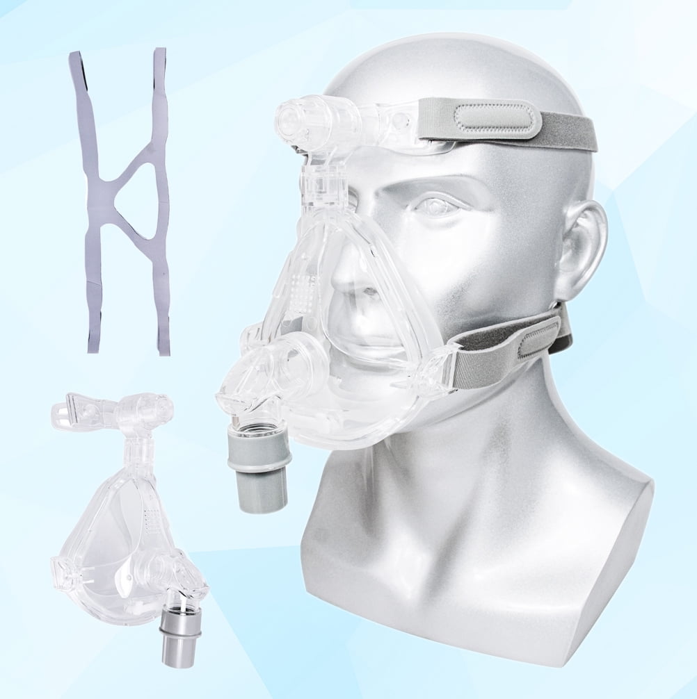 Fencia Brand New Comfortable L Size Full Face Mask Large Size Snoring Sleep Mask with Free Adjustable Headgear for Most Standard Machine