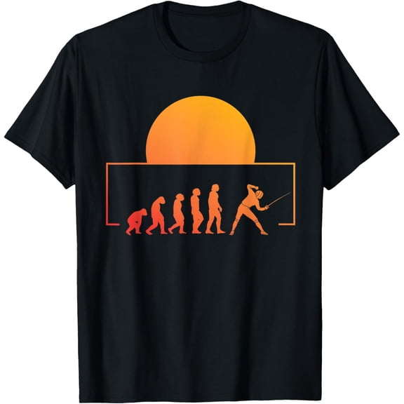 Fencing Evolution Fence Sport Sword Saber Epee Fencer Gifts T-Shirt