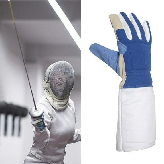 Fencing Gloves for Foil Epee and Saber Fencing Bout Mittens Protective Gear Non Slip Gloves for Adult Kids Men Women Practice Fencing Size Right