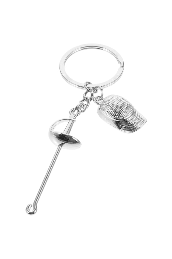 Fencing Keychain Rings Fob Sword Backpack Pendant Gift for Women Creative Hanging