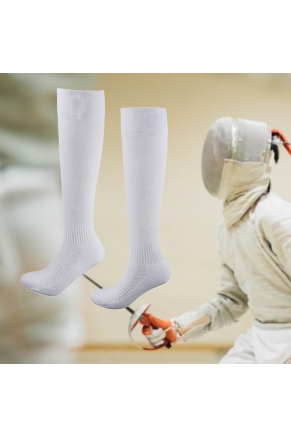 Fencing Socks Fencing Socks for Long Non Slip fiber Comfortable Protective Fencing Stockings Unisex for Epee Girls Soccer Foil S