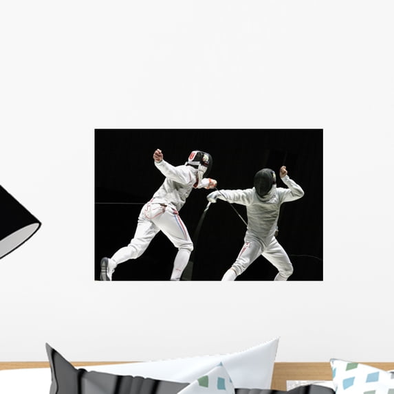 Fencing Wall Mural by Wallmonkeys Peel and Stick Graphic (18 in W x 12 in H) WM272757