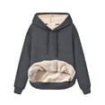 thumbnail image 1 of Fenclushy Womens Winter Hoodies Warm Fleece Sherpa Lined Pullover Hooded Sweatshirt(Black,M) .., 1 of 7